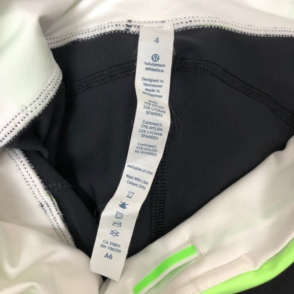 LULULEMON CROP LEGGING COLOR BLOCK 4 - Picture 4 of 5